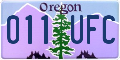 OR license plate 011UFC