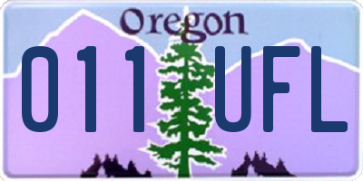 OR license plate 011UFL
