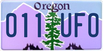 OR license plate 011UFO