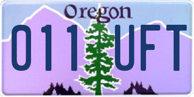 OR license plate 011UFT