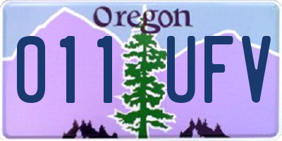 OR license plate 011UFV