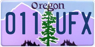 OR license plate 011UFX