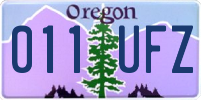 OR license plate 011UFZ