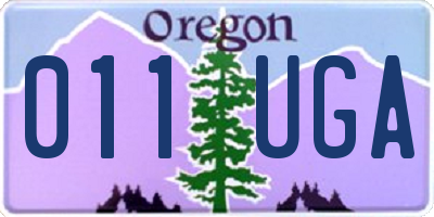 OR license plate 011UGA