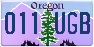 OR license plate 011UGB