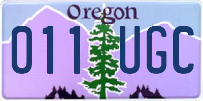 OR license plate 011UGC