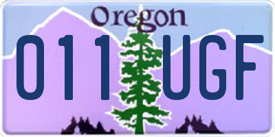 OR license plate 011UGF