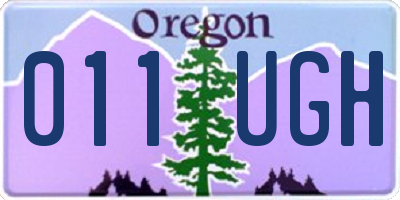 OR license plate 011UGH