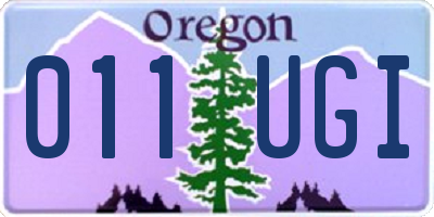 OR license plate 011UGI