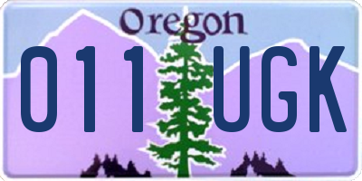 OR license plate 011UGK