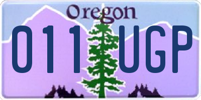 OR license plate 011UGP