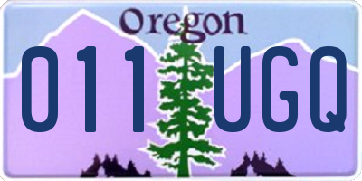 OR license plate 011UGQ