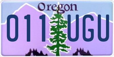 OR license plate 011UGU