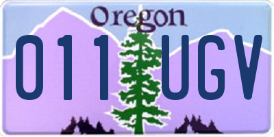 OR license plate 011UGV