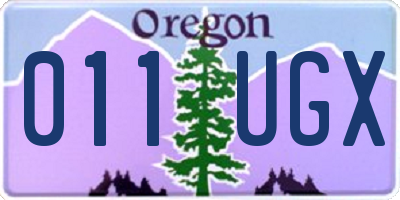 OR license plate 011UGX