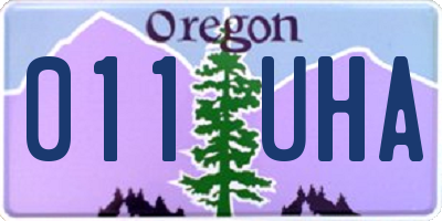 OR license plate 011UHA