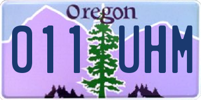 OR license plate 011UHM
