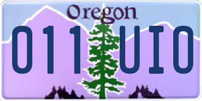 OR license plate 011UIO
