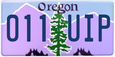OR license plate 011UIP