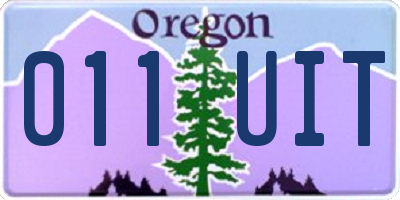 OR license plate 011UIT