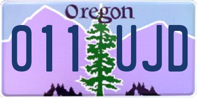 OR license plate 011UJD