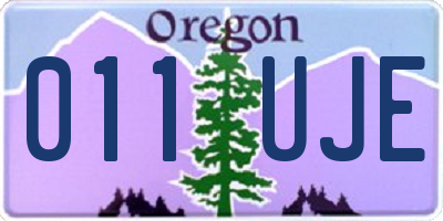 OR license plate 011UJE
