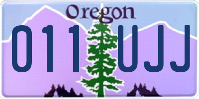 OR license plate 011UJJ