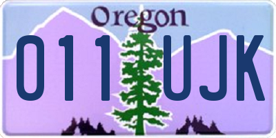 OR license plate 011UJK