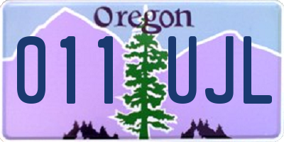 OR license plate 011UJL