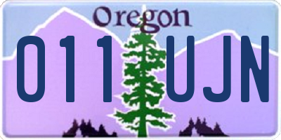 OR license plate 011UJN