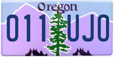 OR license plate 011UJO