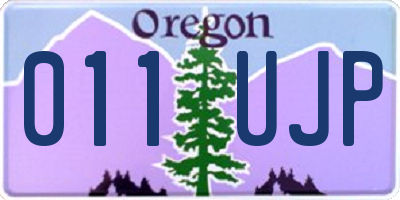 OR license plate 011UJP