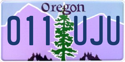 OR license plate 011UJU