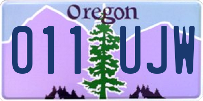 OR license plate 011UJW