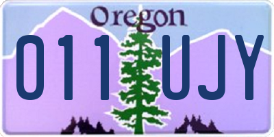 OR license plate 011UJY