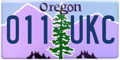 OR license plate 011UKC