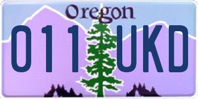 OR license plate 011UKD