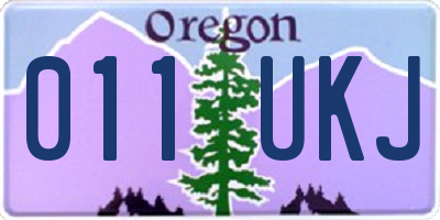 OR license plate 011UKJ