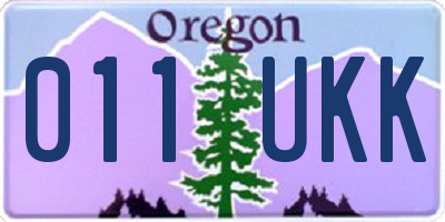 OR license plate 011UKK
