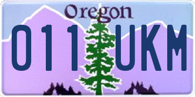 OR license plate 011UKM