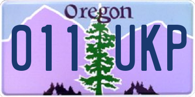 OR license plate 011UKP