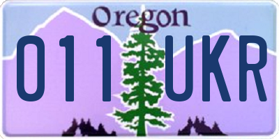 OR license plate 011UKR