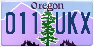 OR license plate 011UKX