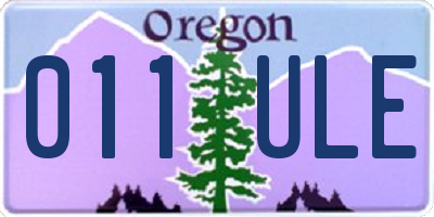 OR license plate 011ULE