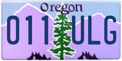 OR license plate 011ULG