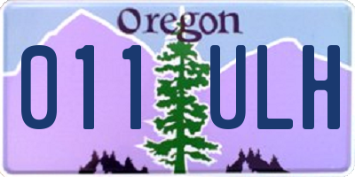 OR license plate 011ULH