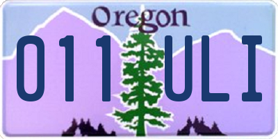 OR license plate 011ULI