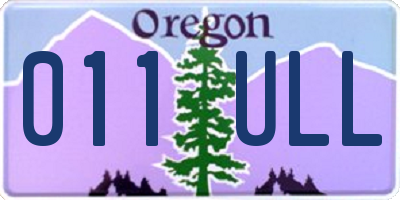 OR license plate 011ULL
