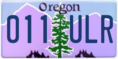 OR license plate 011ULR