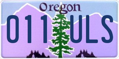 OR license plate 011ULS